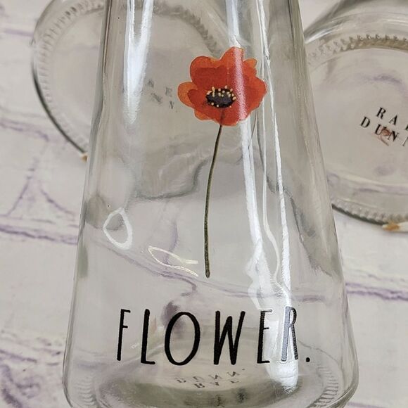 Rae Dunn BLOOM, FLOWER, GROW Set of 3 Glass Bud Vases - Picture 3 of 11